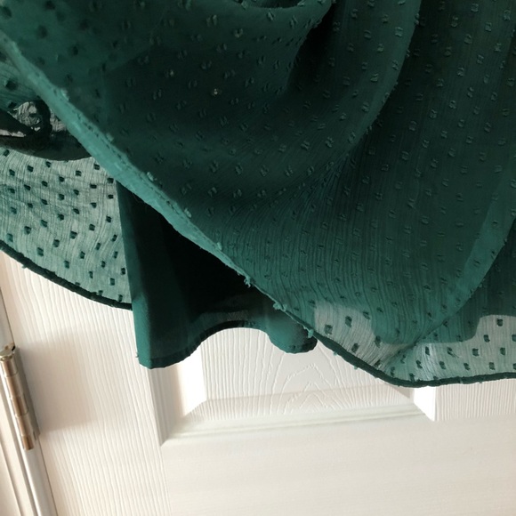 Zara embroidered floral chiffon dot dress - Picture 5 of 5